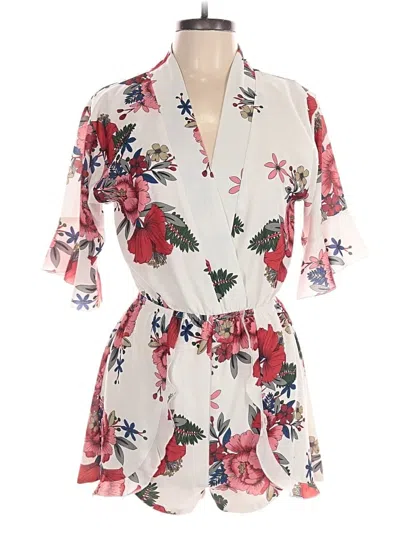 Pre-owned Selfie Leslie Romper In White