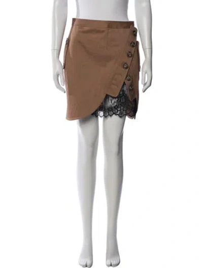 Pre-owned Self-portrait 2014 Mini Skirt In Neutrals
