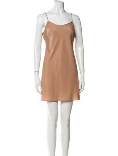 Pre-owned Self-portrait 2016 Mini Dress In Neutral
