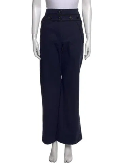 Pre-owned Self-portrait 2016 Wide Leg Pants In Blue
