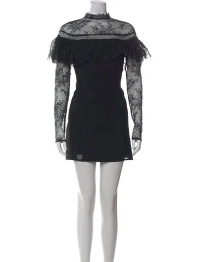 Pre-owned Self-portrait 2019 Mini Dress In Black