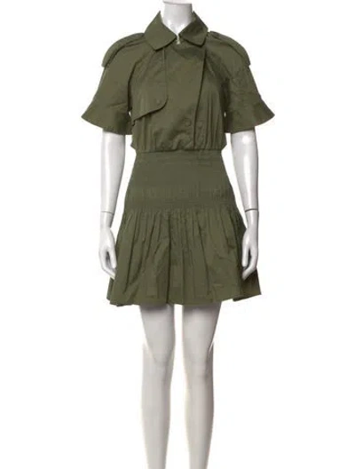 Pre-owned Self-portrait 2021 Mini Dress In Green