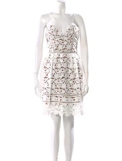 Pre-owned Self-portrait 2021 Mini Dress In White