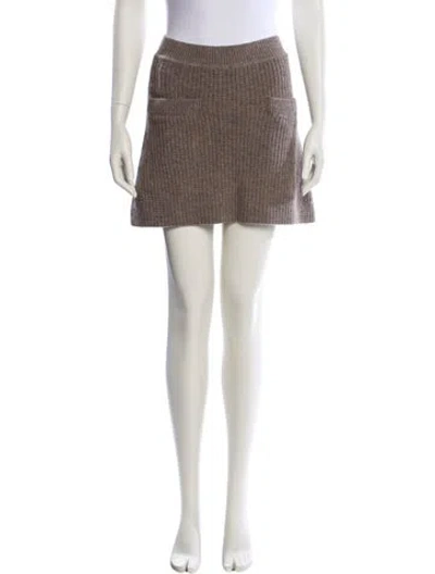 Pre-owned Self-portrait 2021 Mini Skirt In Neutral