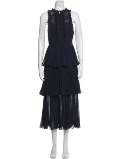 Pre-owned Self-portrait 2022 Midi Length Dress In Blue