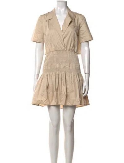 Pre-owned Self-portrait 2022 Mini Dress In Neutrals