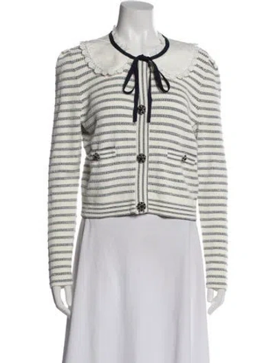 Pre-owned Self-portrait 2022 Striped Sweater In Neutral