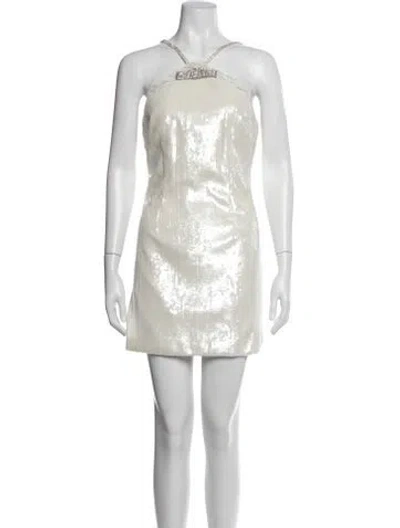 Pre-owned Self-portrait 2024 Mini Dress In White