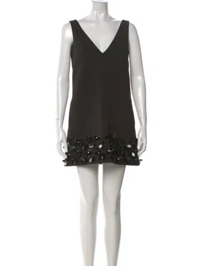 Pre-owned Self-portrait 2025 Mini Dress In Black