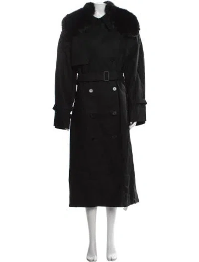 Pre-owned Self-portrait 2025 Trench Coat W/ Tags In Black