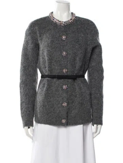 Pre-owned Self-portrait 2025 Wool Sweater In Gray