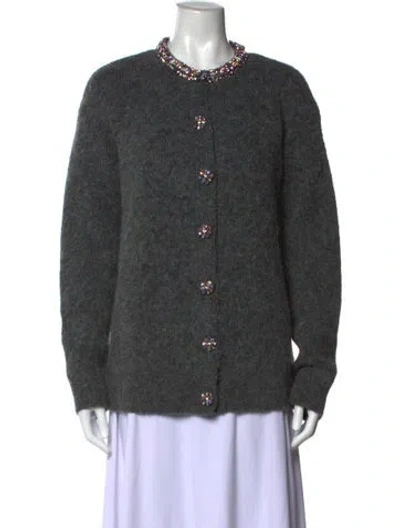 Pre-owned Self-portrait 2025 Wool Sweater In Grey