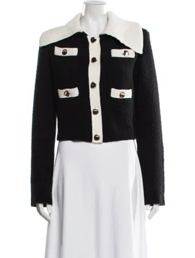 Pre-owned Self-portrait Alpaca Sweater In Black