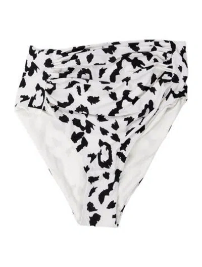 Pre-owned Self-portrait Animal Print Bottoms W/ Tags In White