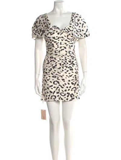 Pre-owned Self-portrait Animal Print Mini Dress W/ Tags In Multi