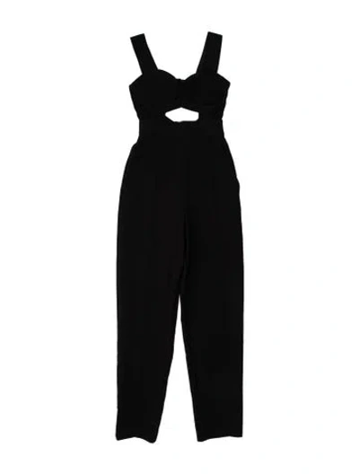 Pre-owned Self-portrait Asymmetrical Jumpsuit In Black