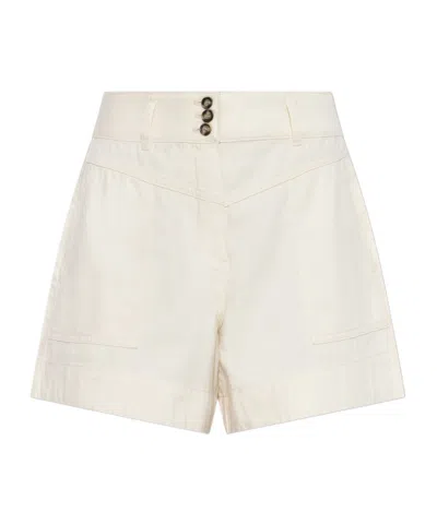 Self-portrait Belt-loop Shorts In Neutral
