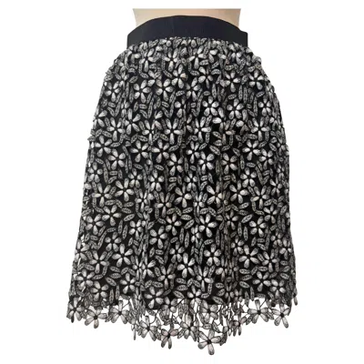 Pre-owned Self-portrait Black&white Skirt Lace Us4