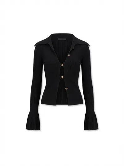 SELF-PORTRAIT BUTTON-EMBELLISHMENT CARDIGAN