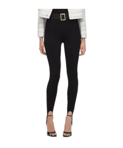 Self-portrait Black Knit Stirrup Leggings