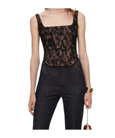 Self-portrait Black Lace Corset Top