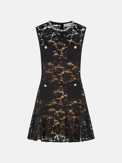 Self-portrait Black Polyester Dress