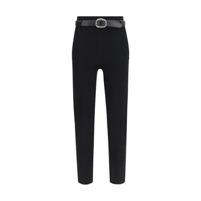 Self-portrait Black Viscose Leggings
