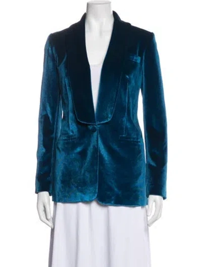 Pre-owned Self-portrait Blazer In Blue