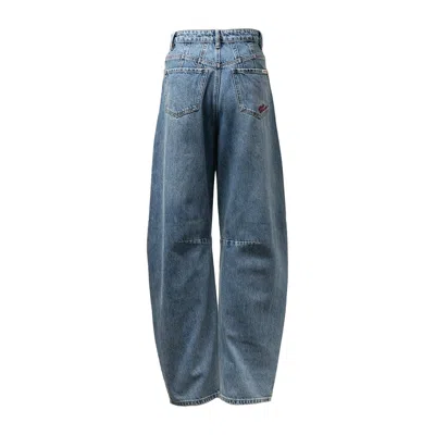 Self-portrait Blue Barrel Leg Jeans