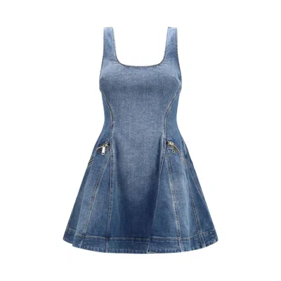 Self-portrait Blue Cotton Casual Dress