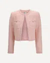 Self-portrait Multicolor Polyester Jacket In Pink