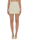 Self-portrait Cream Boucle Pearl Trim Mini Skirt-12 Nd Self Portrait Female In Neutral