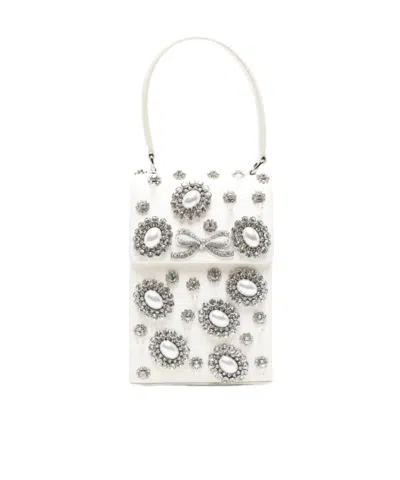 Self-portrait Bow-decorated Handbag In White