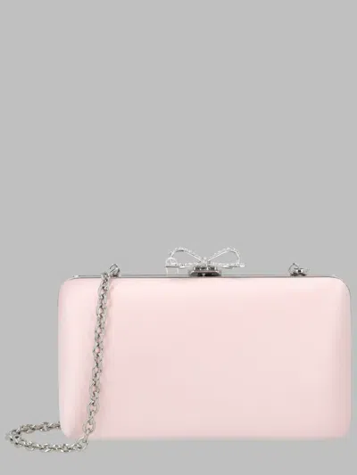 Self-portrait Bow-detail Chain Clutch In Pink