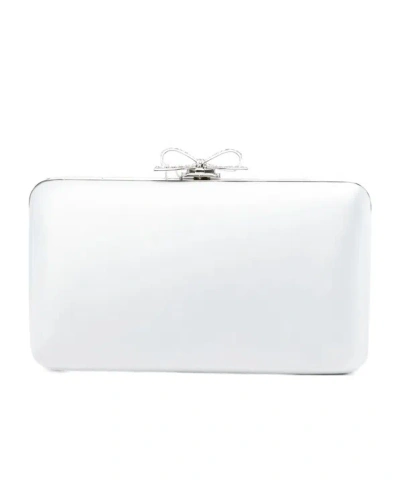 Self-portrait Bow-detail Mini Clutch Bag In White