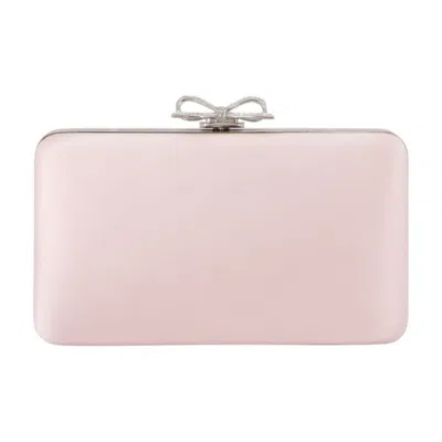Self-portrait Bow-embellished Synthetic Clutch  Pink