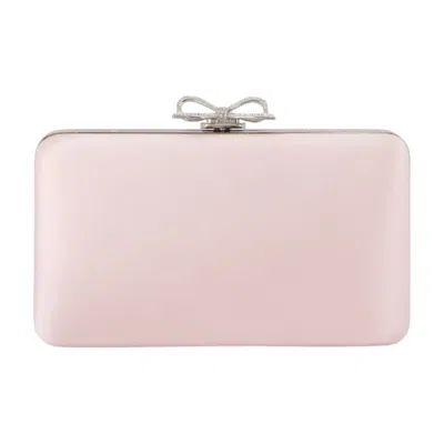 Self-portrait Bow-embellished Synthetic Clutch In Pink
