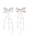Self-portrait Bow-embellishment Earrings In Pattern