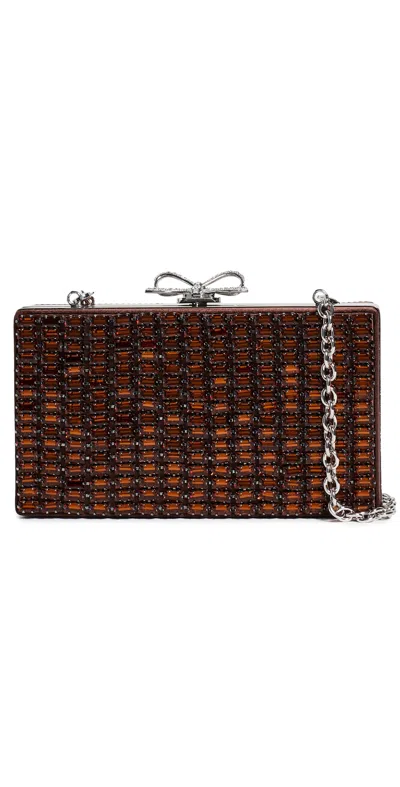Self-portrait Brown Chainmail Clutch Bag Color