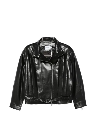 Self-portrait Buckle Waist Jacket In Black