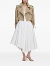 Self-portrait Button Belted Jacket In White