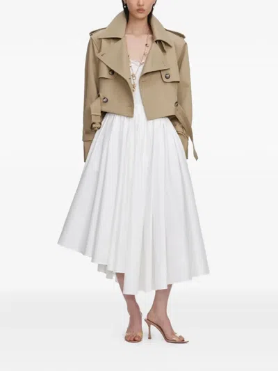 Self-portrait Button Belted Jacket In White