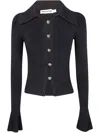 Self-portrait Button Down Knit Top In Multi