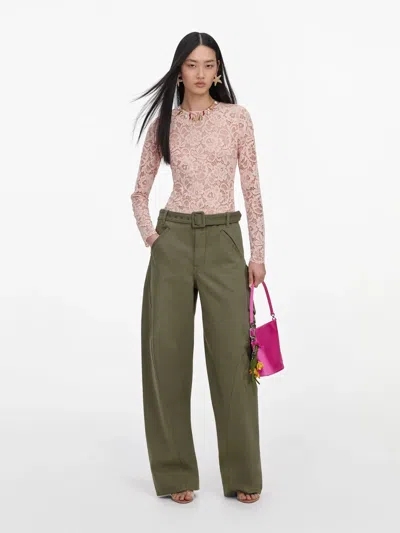 Self-portrait Khaki Cotton Cargo Jeans