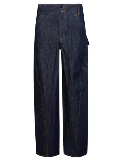 Self-portrait Cargo Jet Trousers For Women - Fw26 In Blue