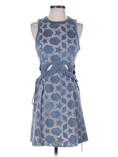 Pre-owned Self-portrait Casual Dress In Blue