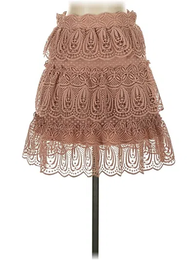 Pre-owned Self-portrait Casual Skirt In Brown