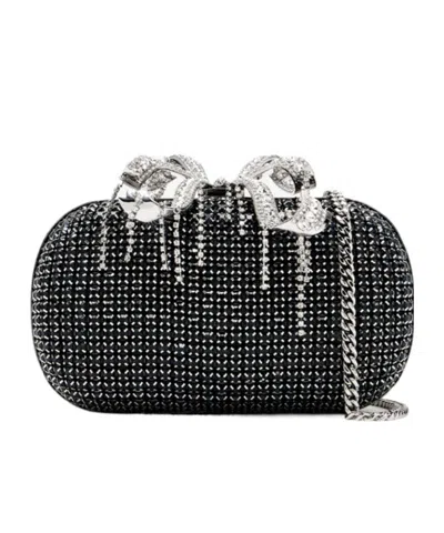 Self-portrait Chainmail Clutch Bag In Blue