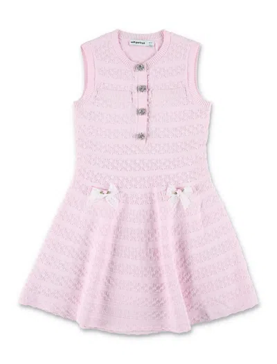 Self-portrait Charming Mini Dress For Girls In Rosa