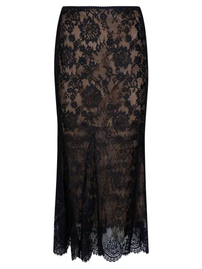 Self-portrait Chic Midi Skirt For Women In Black